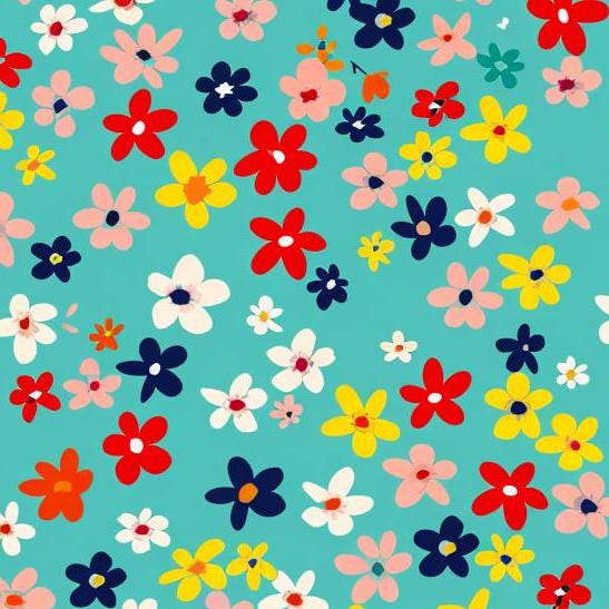 Decoupage Paper - Repeating Pattern - Floral Decorative Paper - 6 Size Options - Tiny Daisy