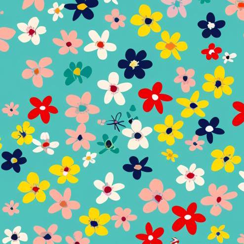 Decoupage Paper - Repeating Pattern - Floral Decorative Paper - 6 Size Options - Tiny Daisy