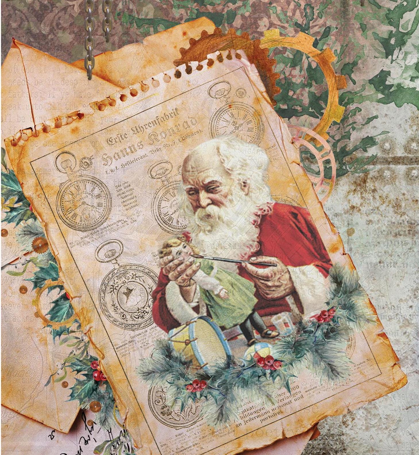 Large Decoupage Paper - Christmas Collection - 6 Size Options