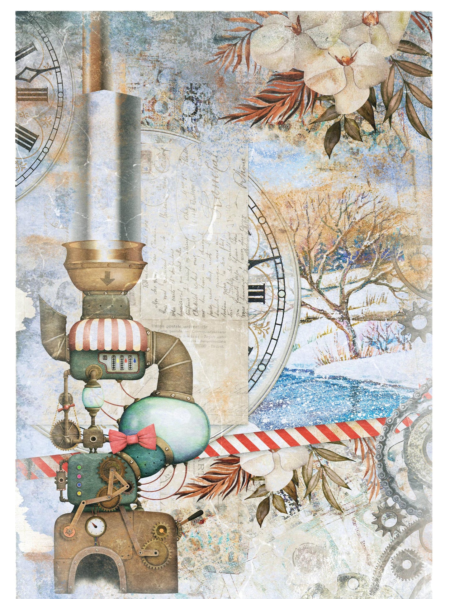 Large Decoupage Paper - Christmas Collection - Santa Claus - 6 Size Options
