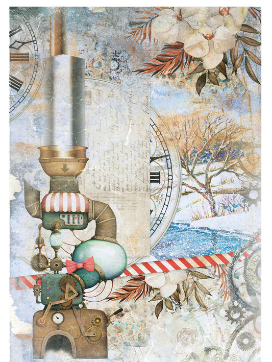 Large Decoupage Paper - Christmas Collection - Santa Claus - 6 Size Options