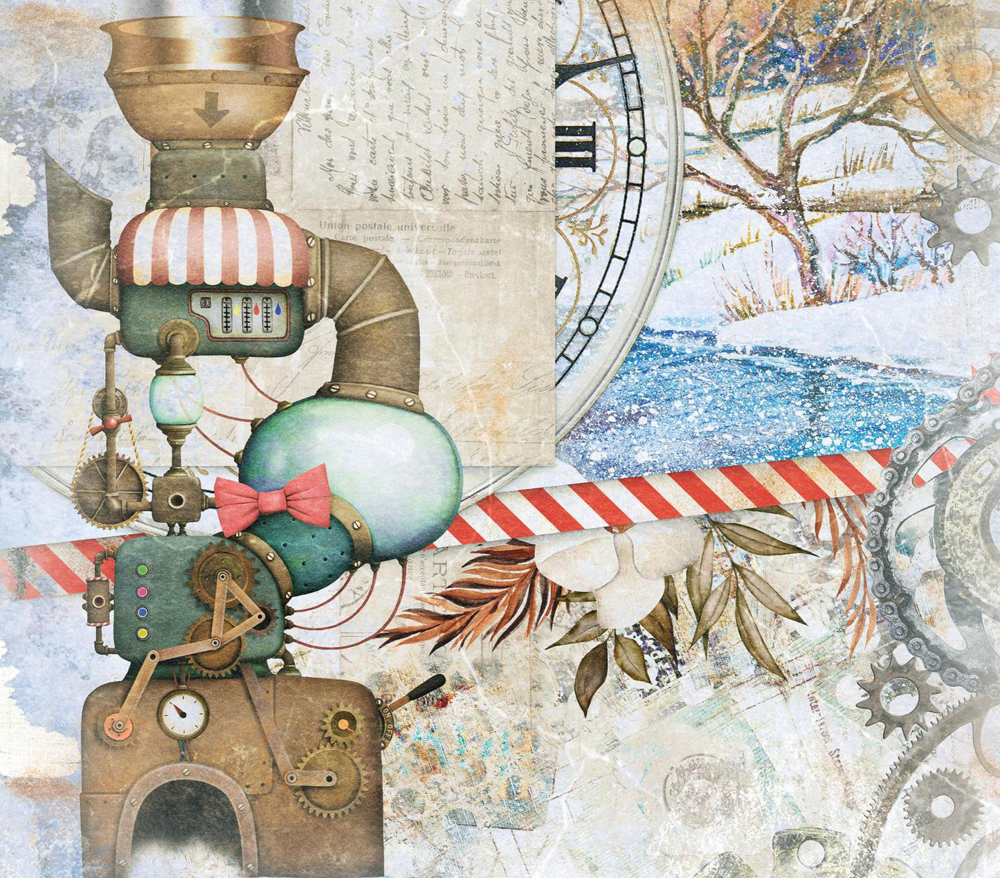 Large Decoupage Paper - Christmas Collection - Santa Claus - 6 Size Options