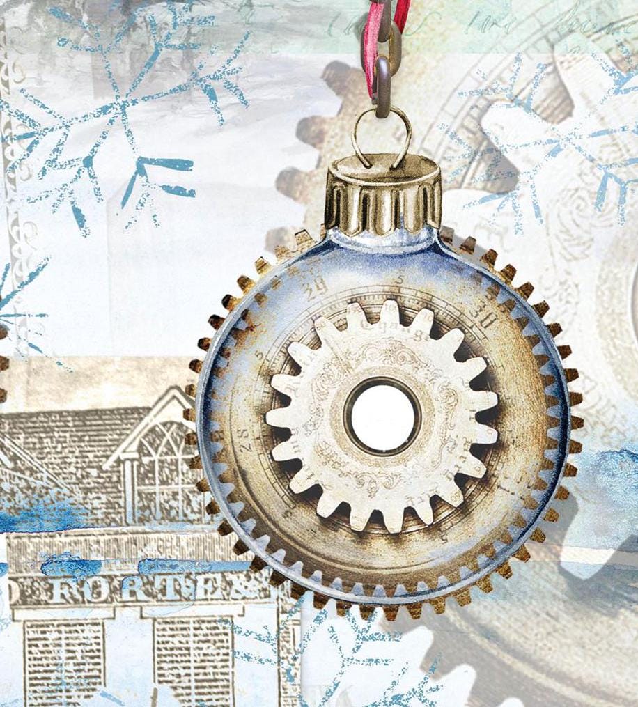 Large Decoupage Paper - Christmas Collection - Snow - 6 Size Options