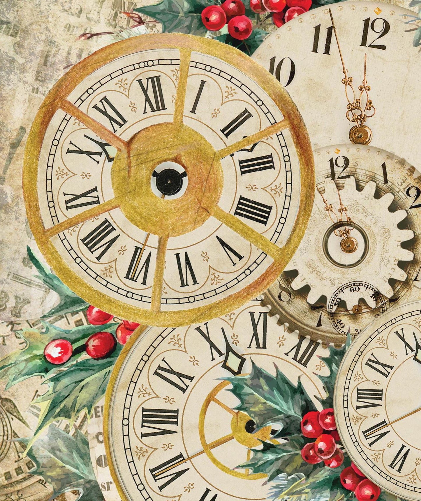 Large Decoupage Paper - Christmas Collection - Snow - 6 Size Options