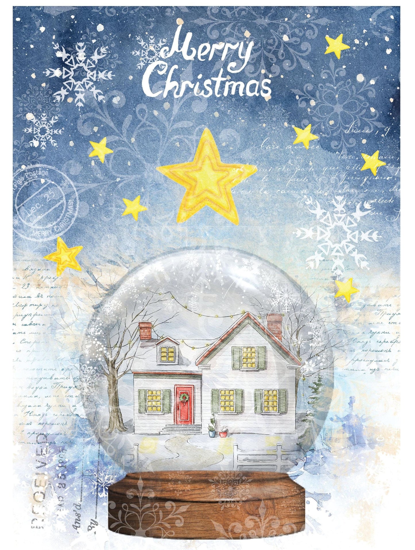 merry chrsitmas decoupage paper