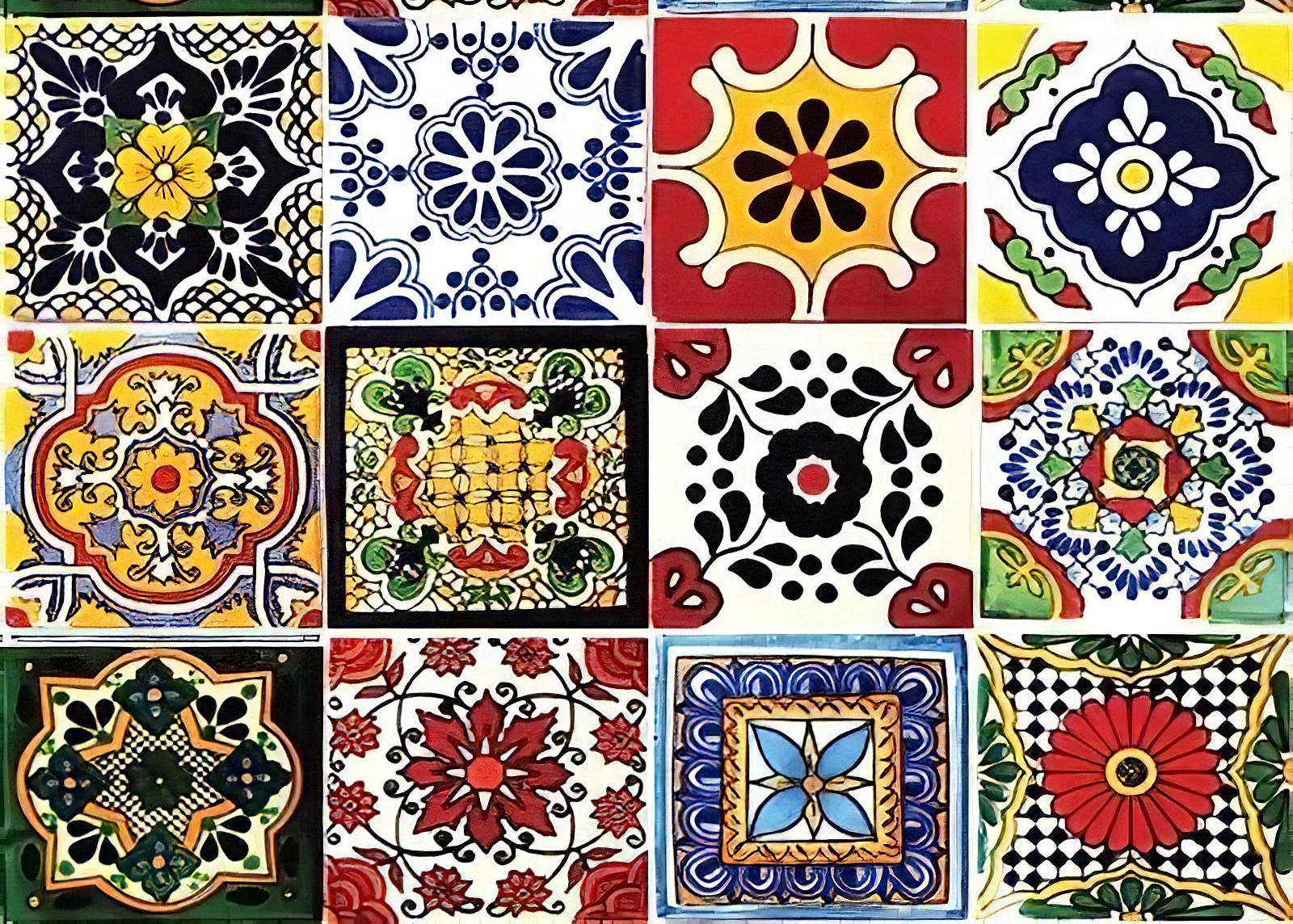 Tile Pattern - Decorative Decoupage Paper - for Furniture - Big Size Options [ Colorful ] Moroccon