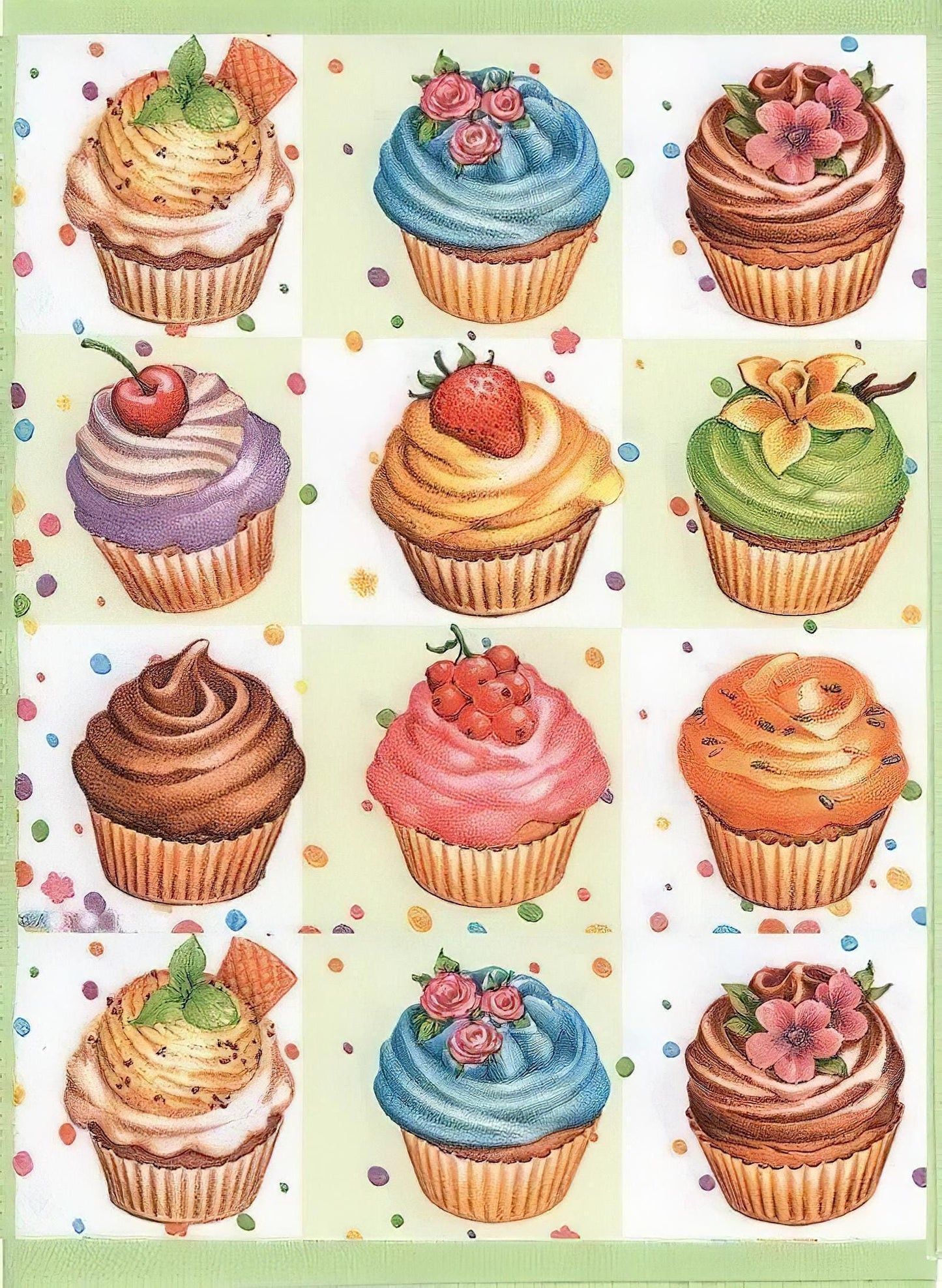 cupcake decoupage paper