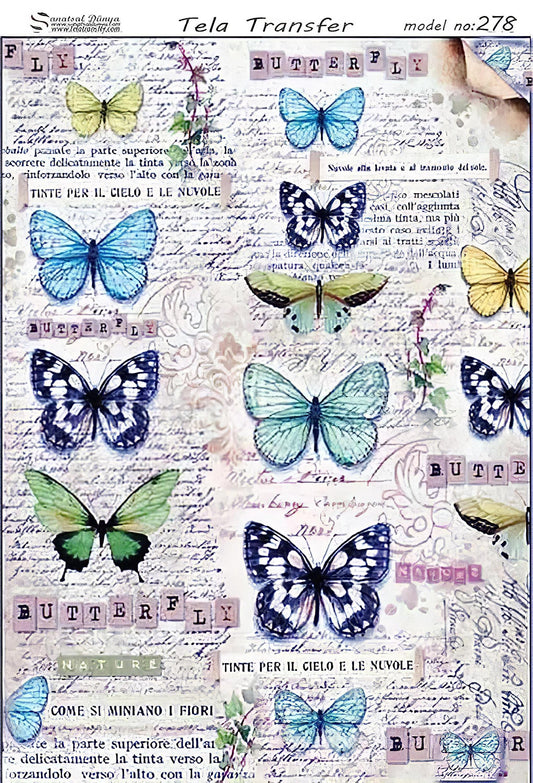 butterfly collage decoupage