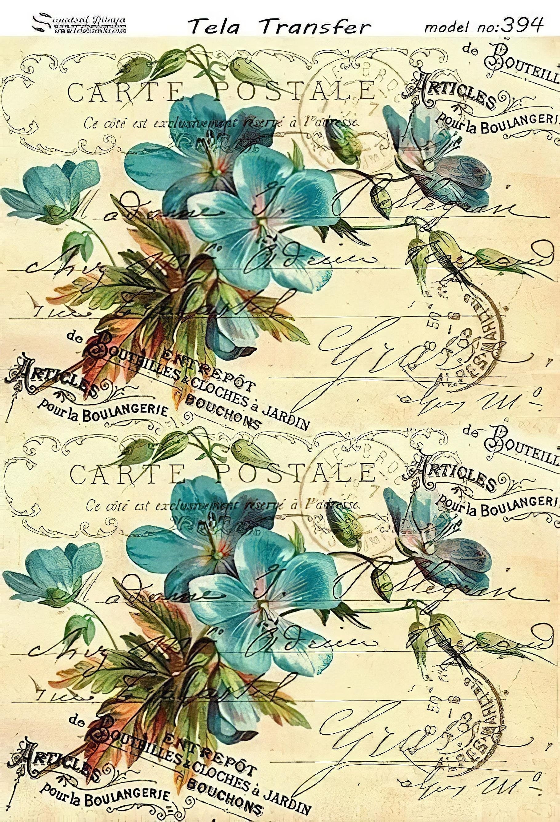 carte postale decoupage