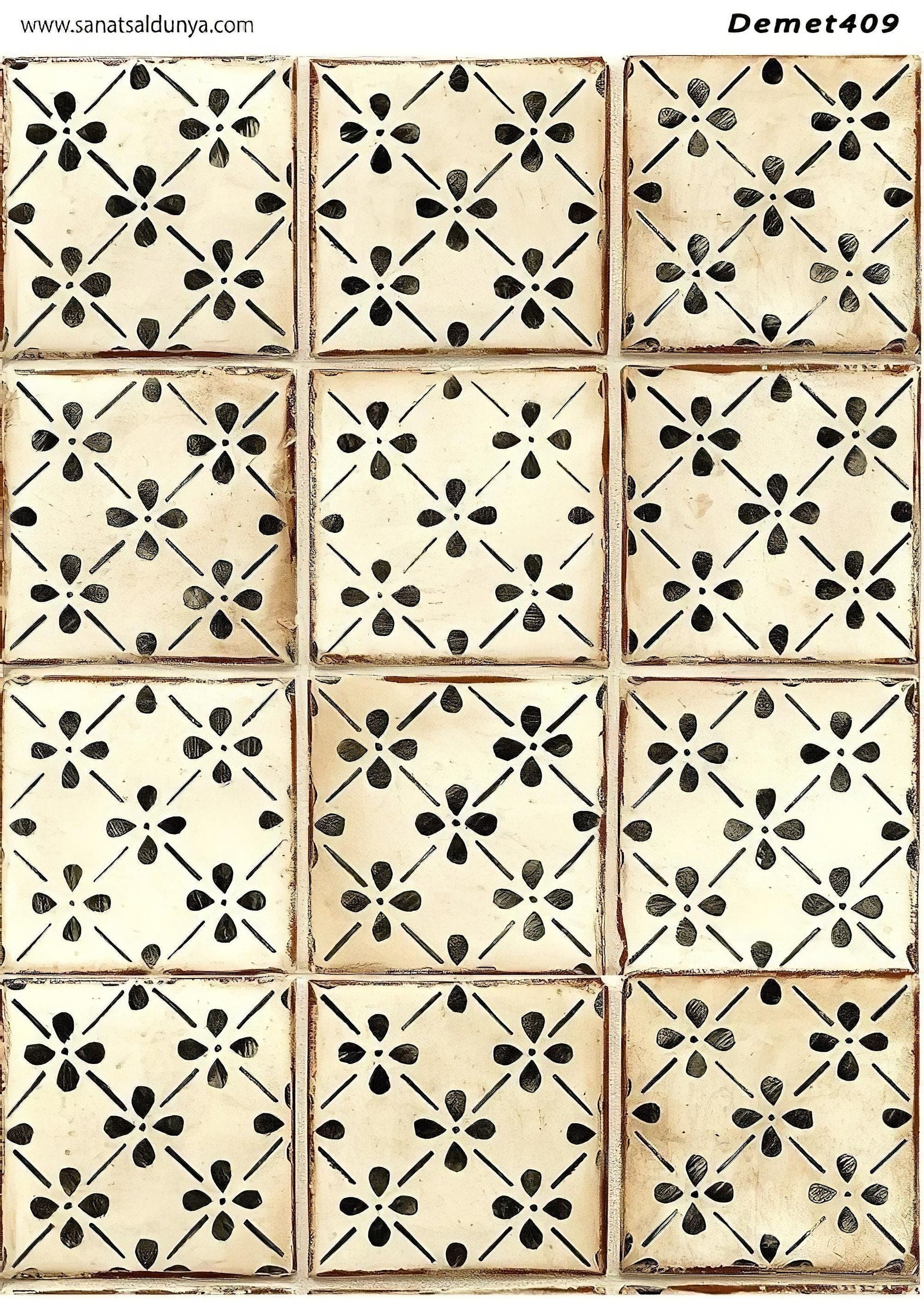 moroccon tile decoupage paper