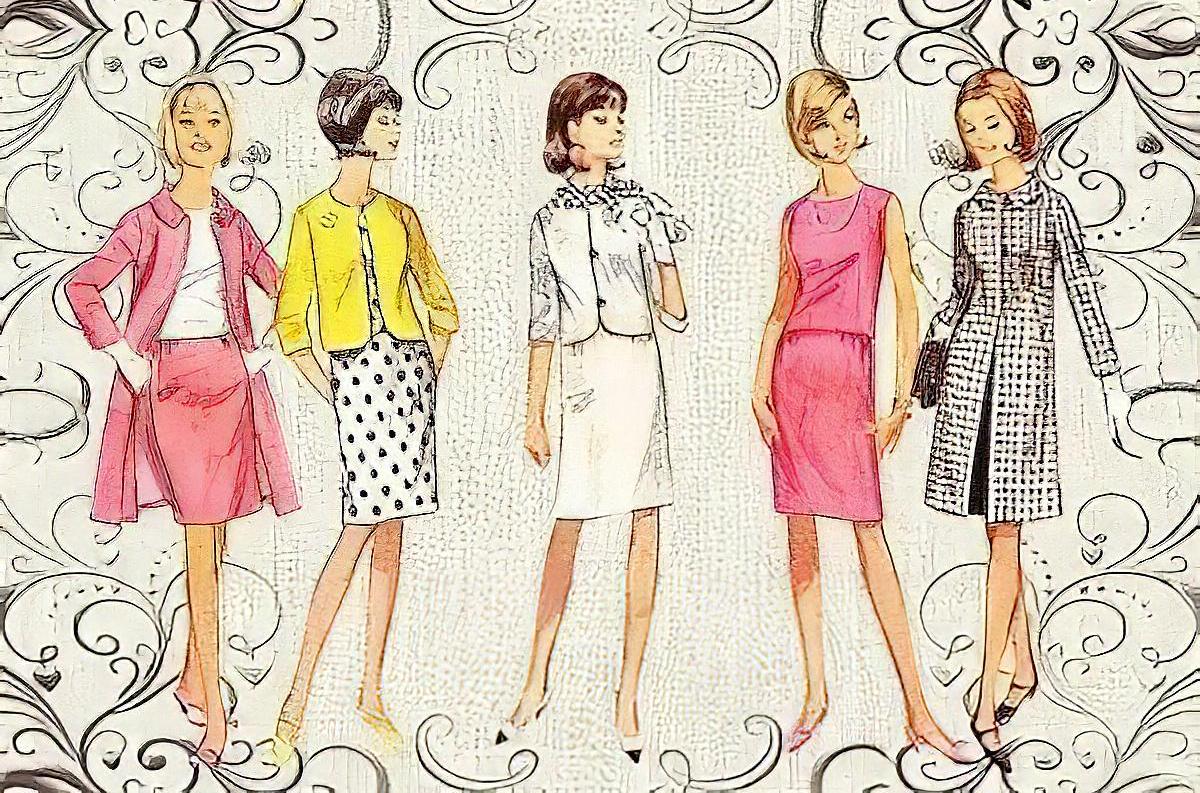 Vintage Fashion Women Decoupage Paper – Large Size Furniture Craft