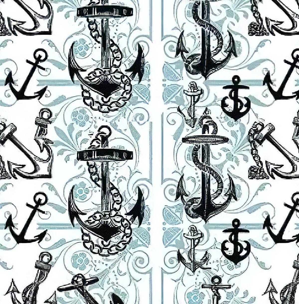 Anchor Decoupage Paper – Large Nautical Furniture Rice Paper