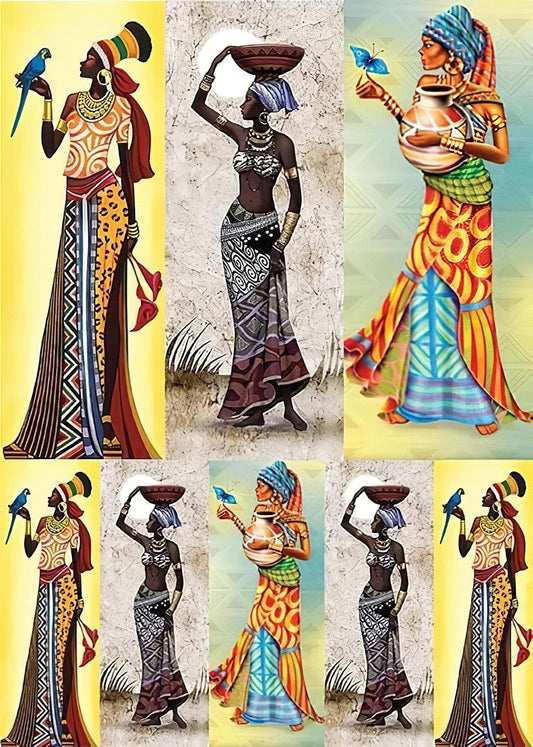 african tribe decoupage paper
