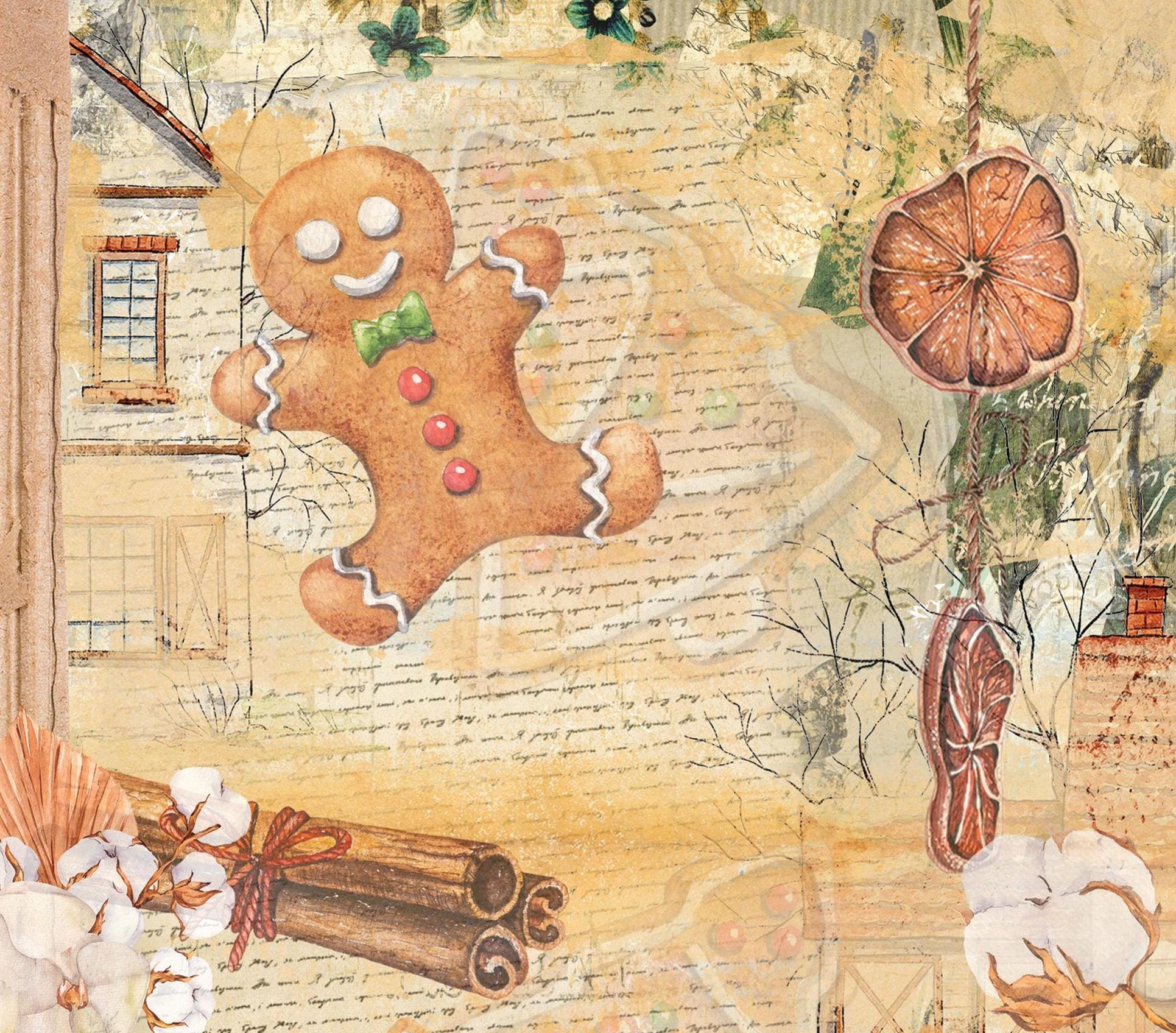 Christmas Collection - Large Decoupage Paper - Red Holly Berries - 6 Size Options - Tree Cookie