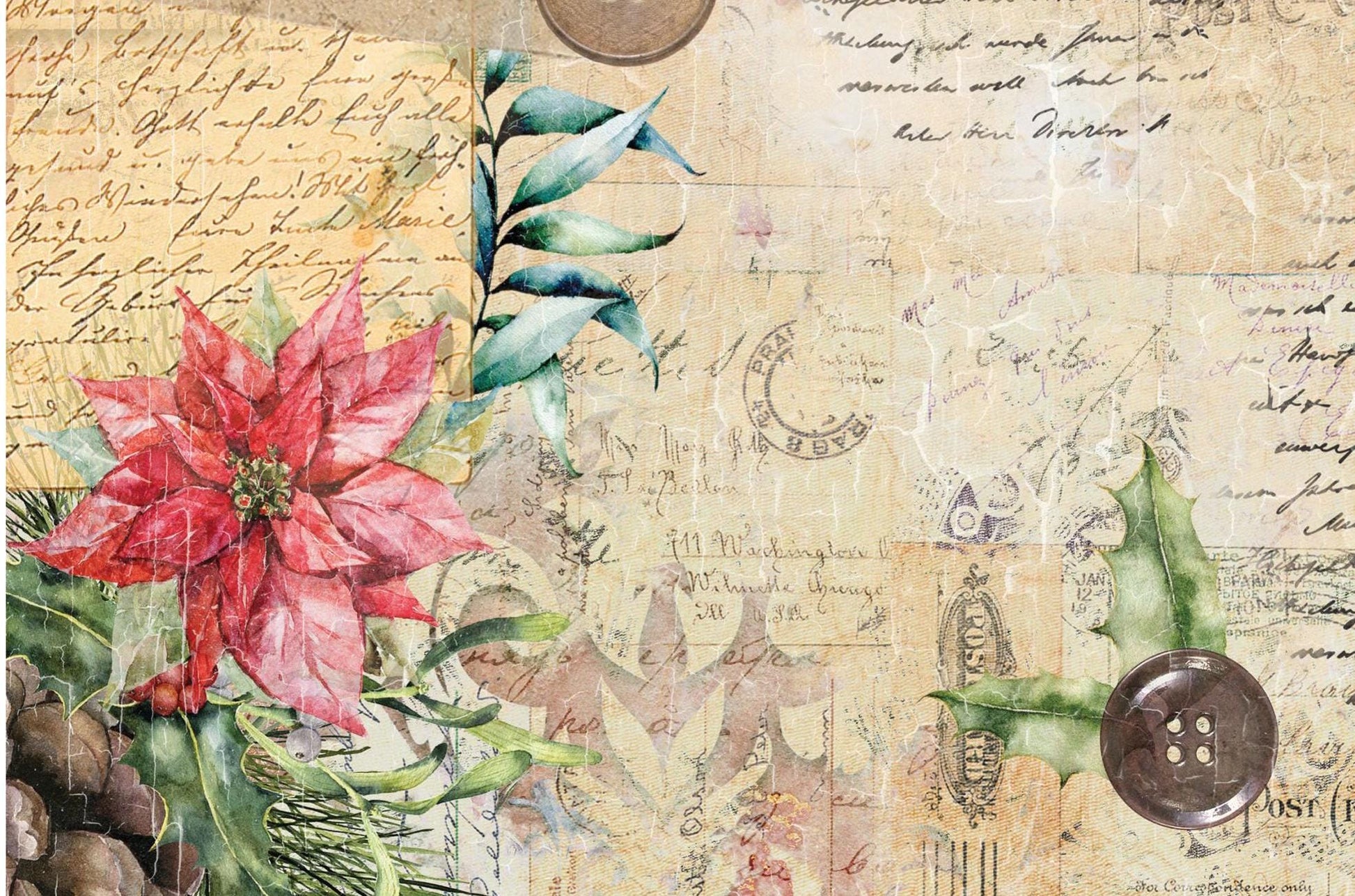 Christmas Collection - Large Decoupage Paper - 6 Size Options