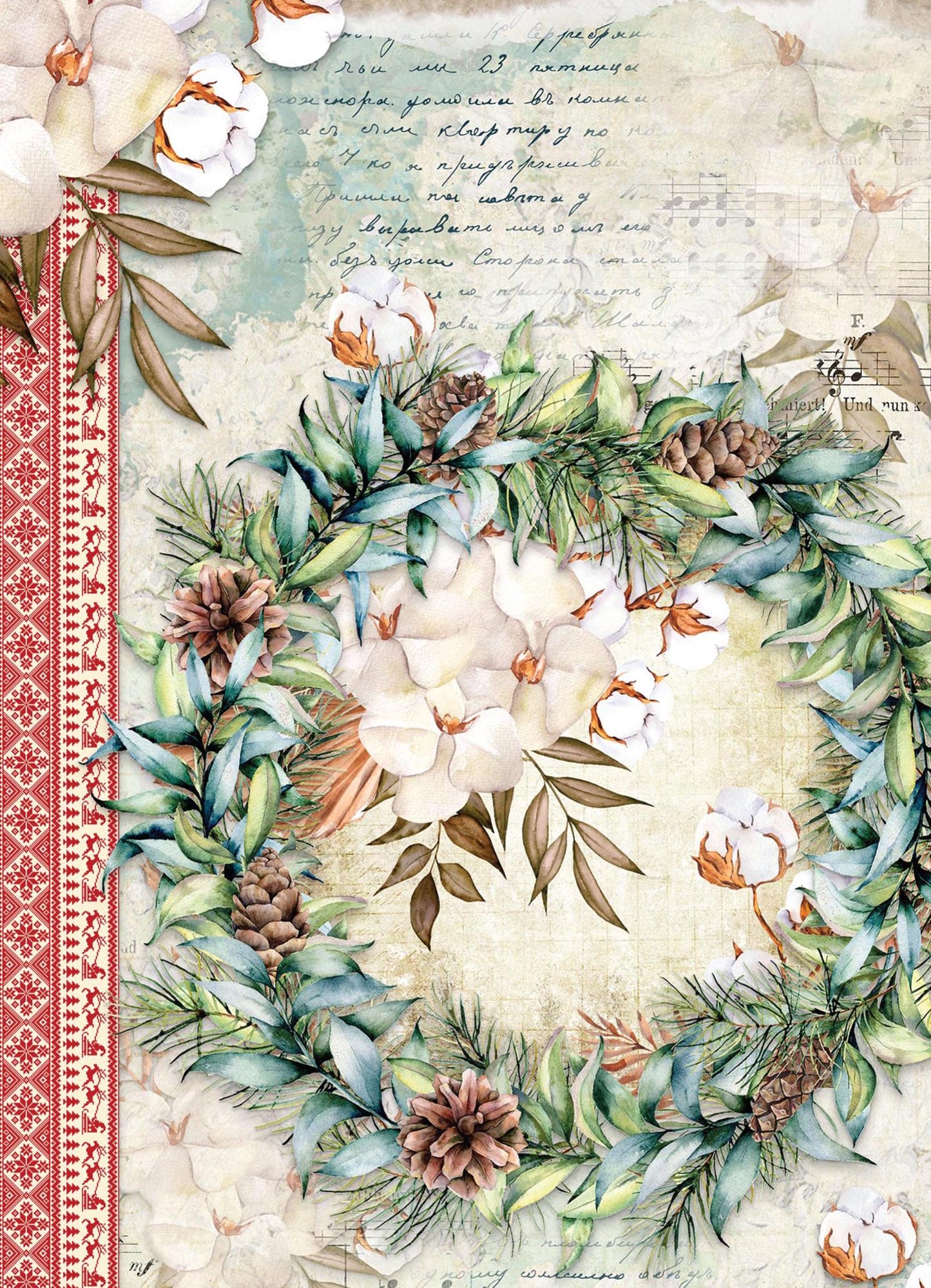 Christmas Collection - Large Decoupage Paper - 6 Size Options - Vintage Decoupage