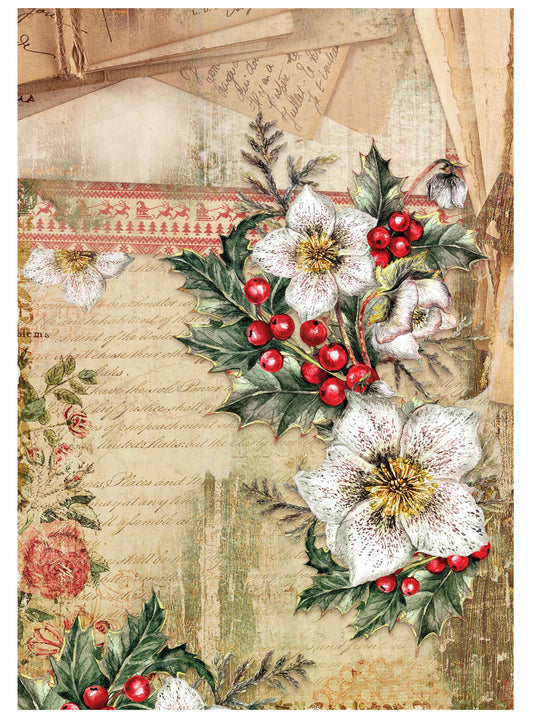 Christmas Collection - Large Decoupage Paper - 6 Size Options - Vintage Decoupage