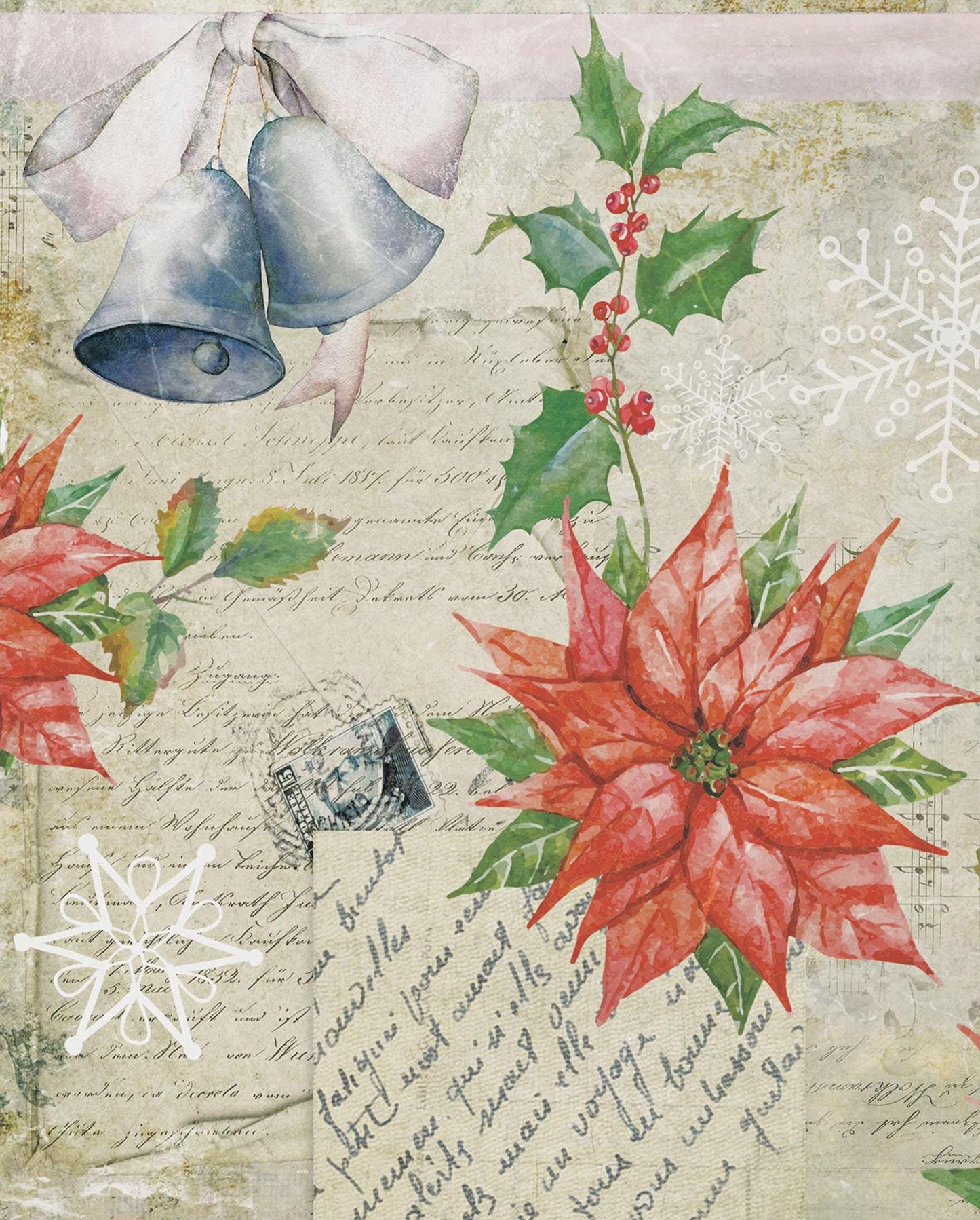 Christmas Collection - Large Decoupage Paper - 6 Size Options - Vintage Decoupage