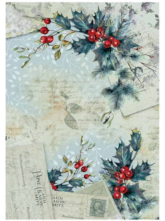 Christmas Collection - Large Decoupage Paper - 6 Size Options - Vintage Decoupage