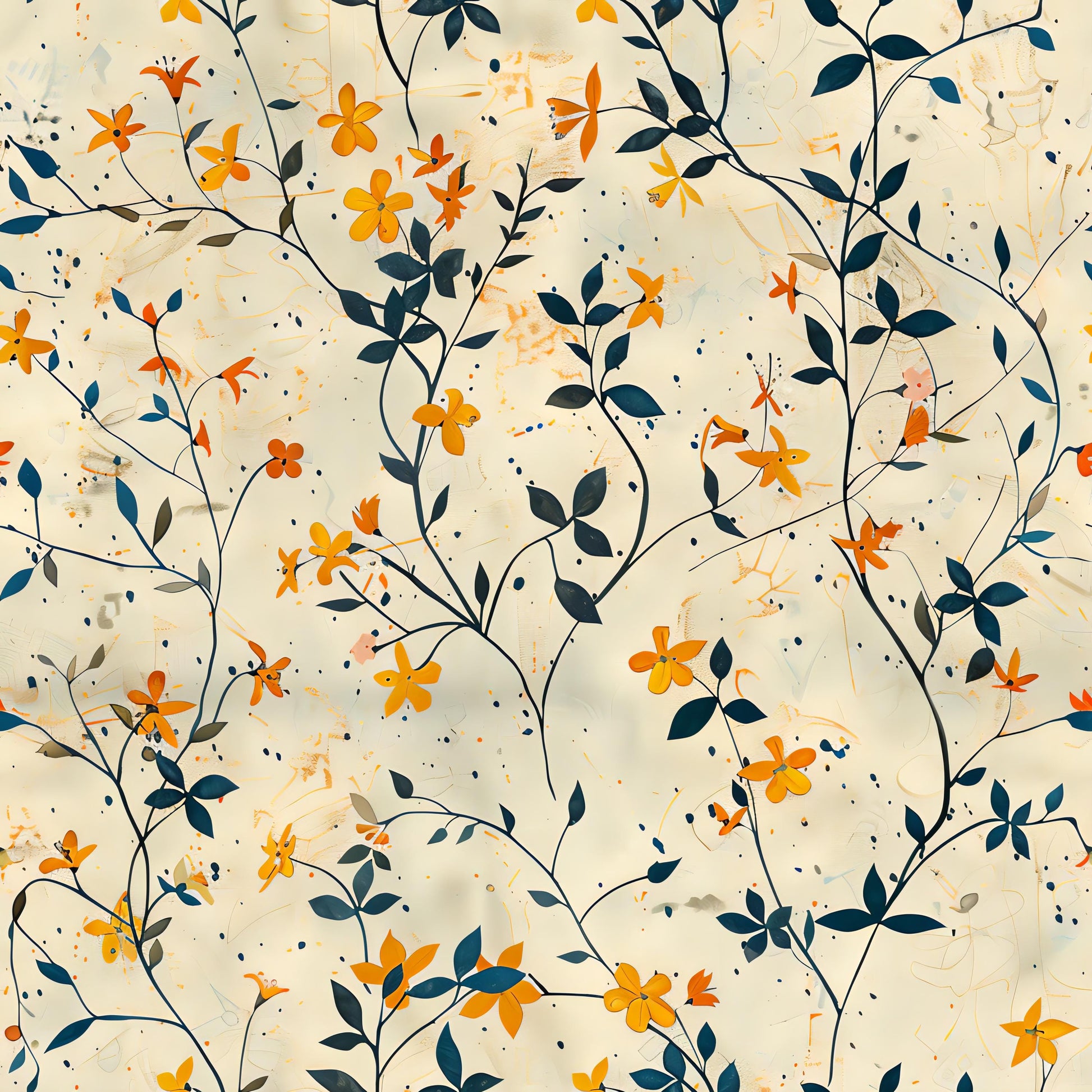 Decoupage Paper - Repeating Pattern - 6 Size Options - Beige Background