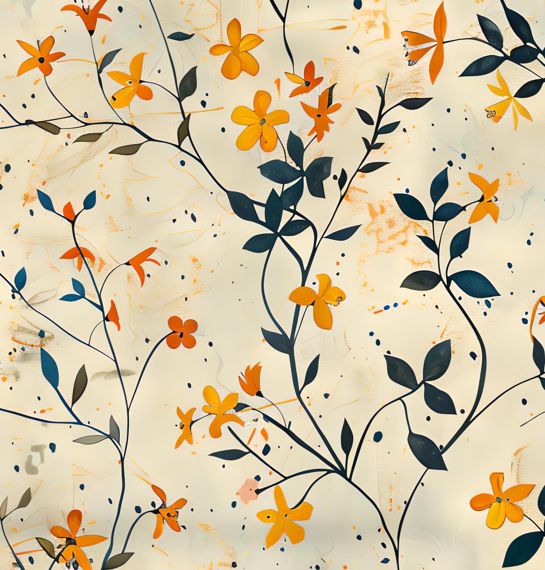 Decoupage Paper - Repeating Pattern - 6 Size Options - Beige Background