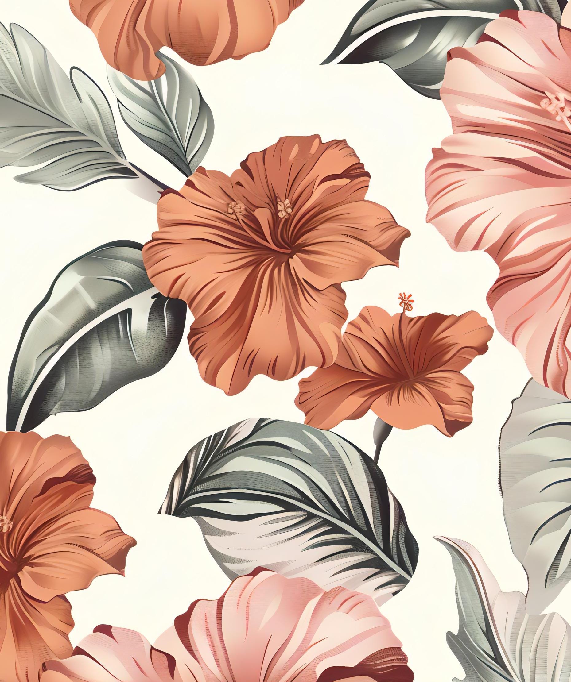 Decoupage Paper - Repeating Pattern - 6 Size Options - Floral Decoupage