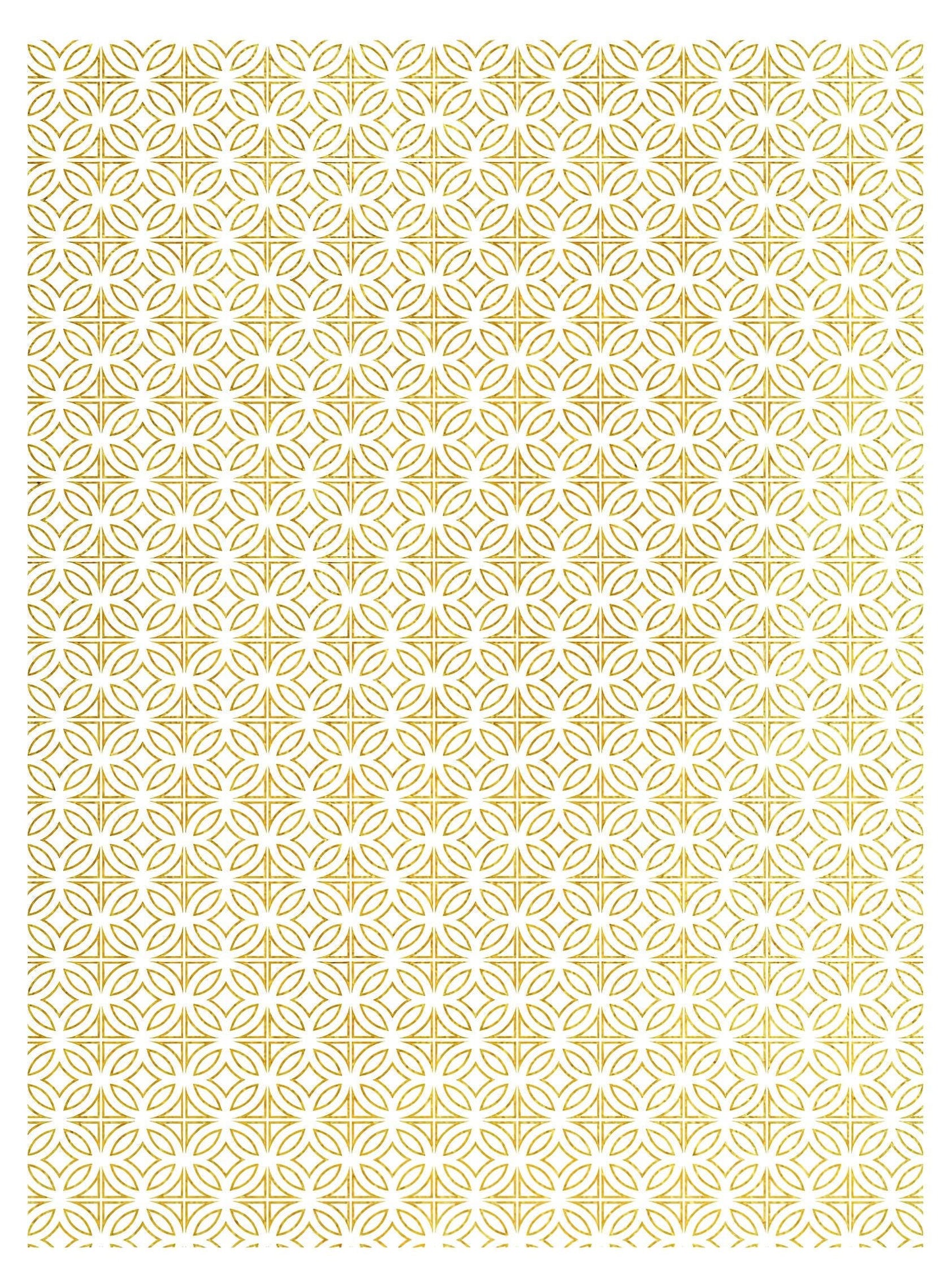 NEW! Gold Metal Leaf Decoupage Paper - A3 Size - Rice Paper with Gold Foil - Leaf Pattern