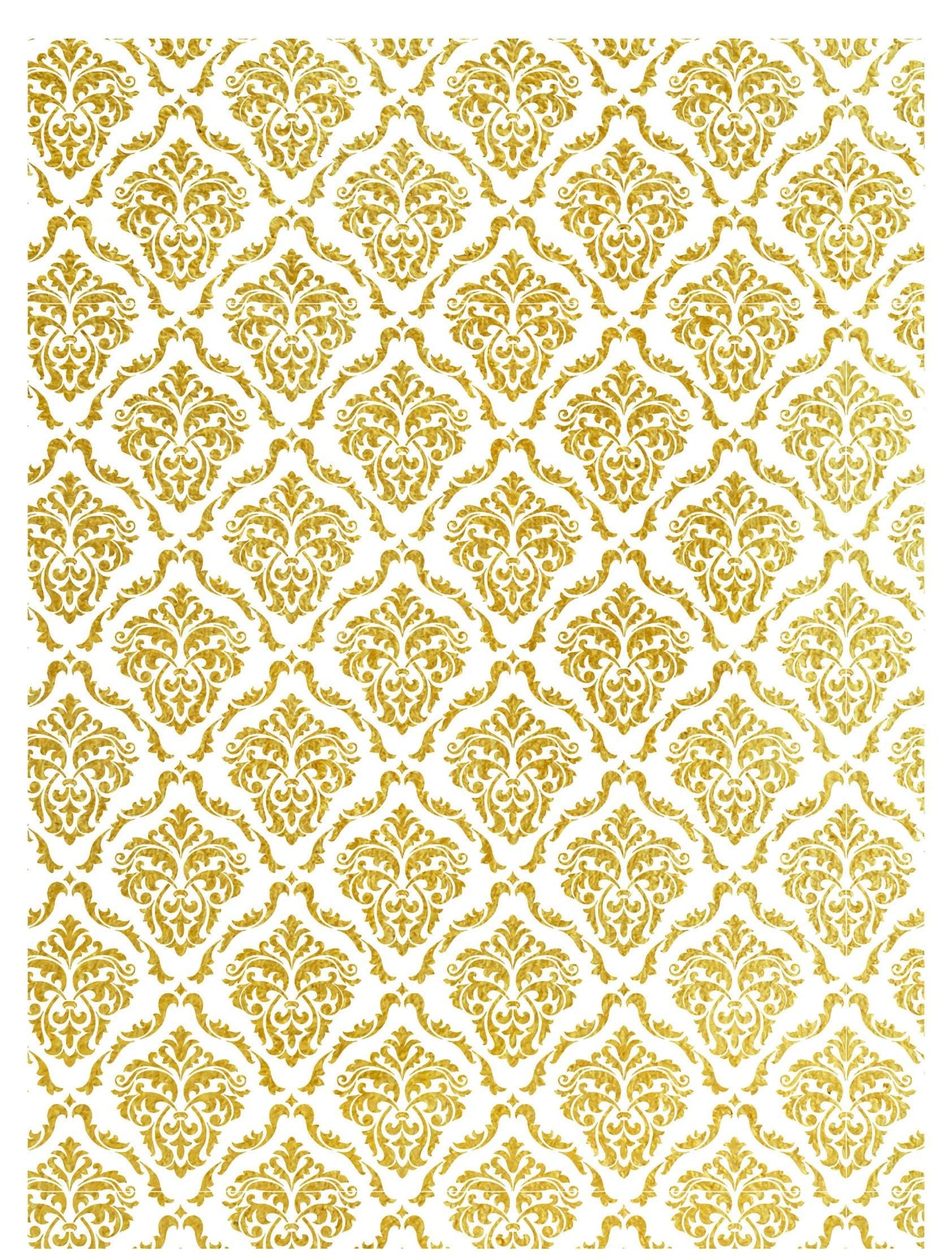 NEW! Gold Metal Leaf Decoupage Paper - A3 Size - Rice Paper with Gold Foil - Leaf Pattern