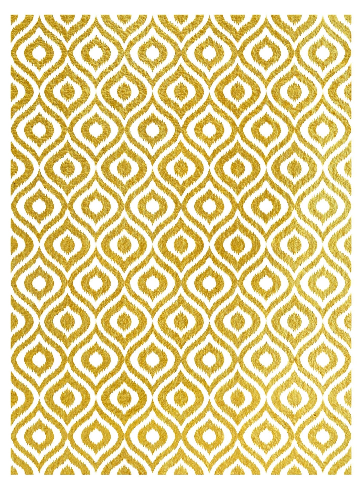 NEW! Gold Metal Leaf Decoupage Paper - A3 Size - Rice Paper with Gold Foil - Wave Pattern