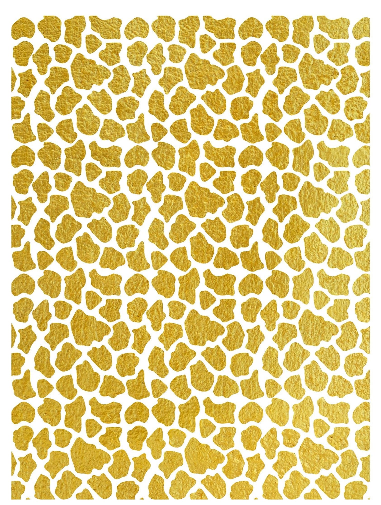 NEW! Gold Metal Leaf Decoupage Paper - A3 Size - Rice Paper with Gold Foil - Checkered Pattern
