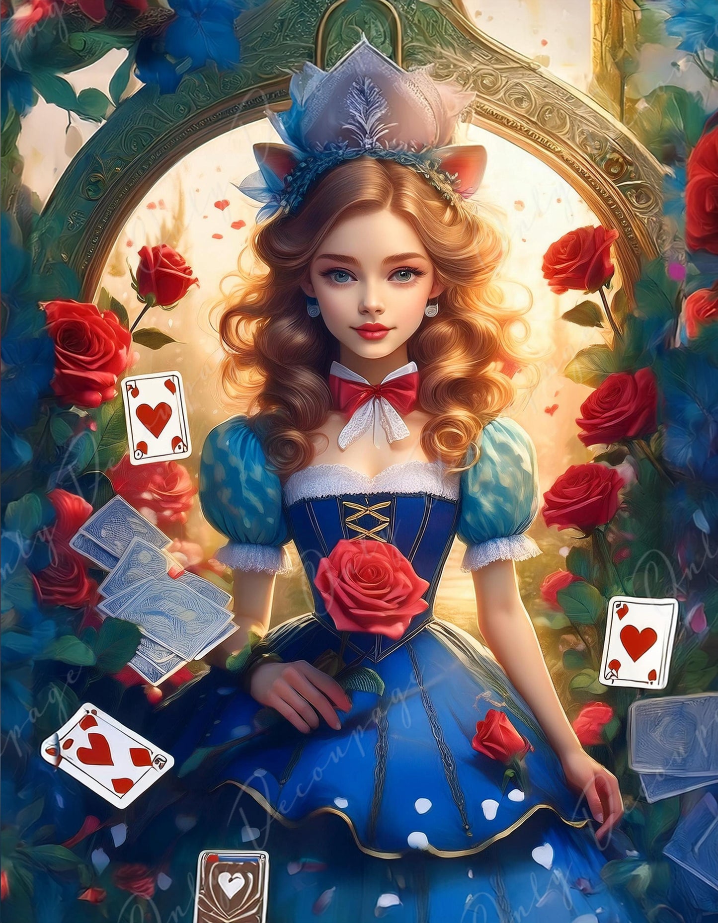 blondie alice decoupage paper
