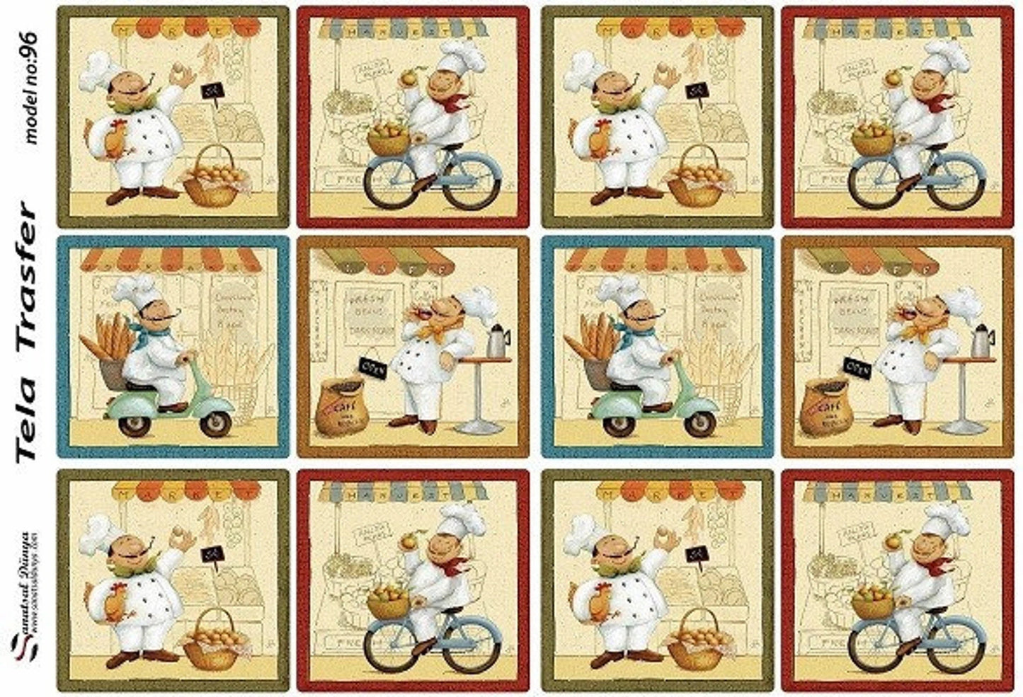 Kitchen Chief Decoupage Paper – Decorative Collage, Large Furniture Size