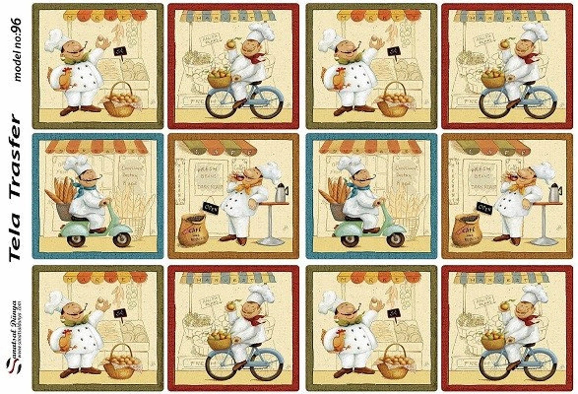 Kitchen Chief Decoupage Paper – Decorative Collage, Large Furniture Size