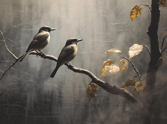 Large Decoupage Paper for Furniture - Rice Paper - Autumn - Decoupage Paper - Bird Decoupage - Dark Colors