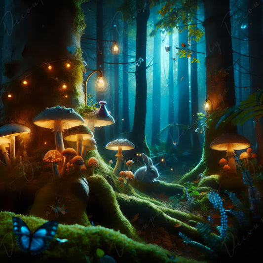 Mysterious Forest - Dark Decoupage Paper - Rice Paper Decoupage - Magic Trees