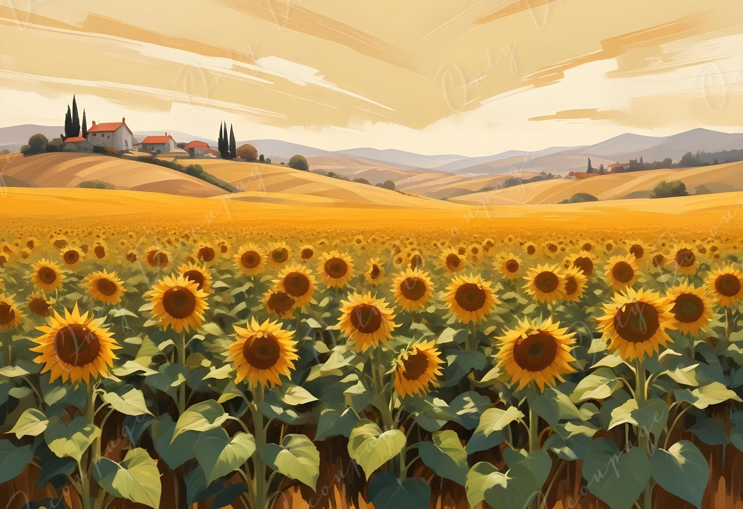 sunflower decoupage paper