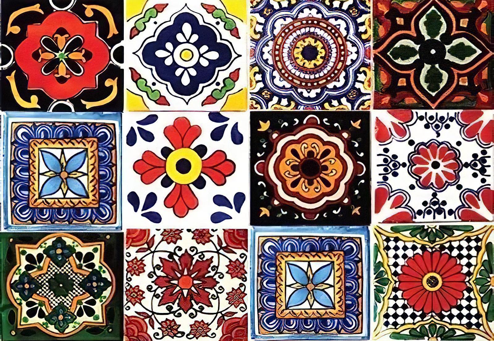 Tile Pattern - Decorative Decoupage Paper - for Furniture - Big Size Options [ Colorful ] Moroccon