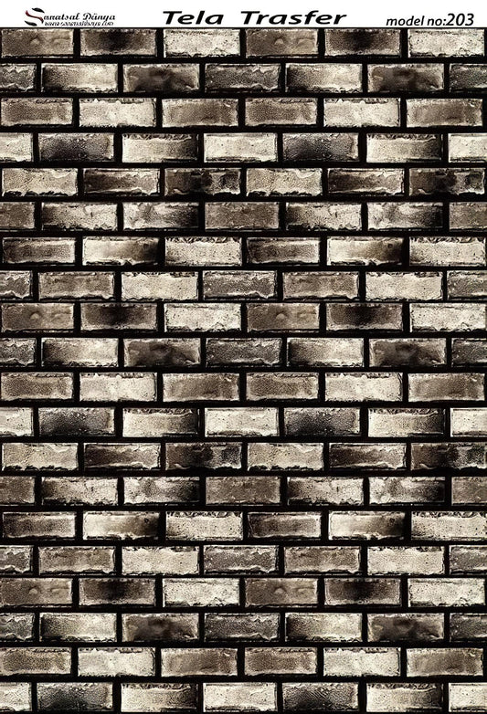 brick wall decoupage paper
