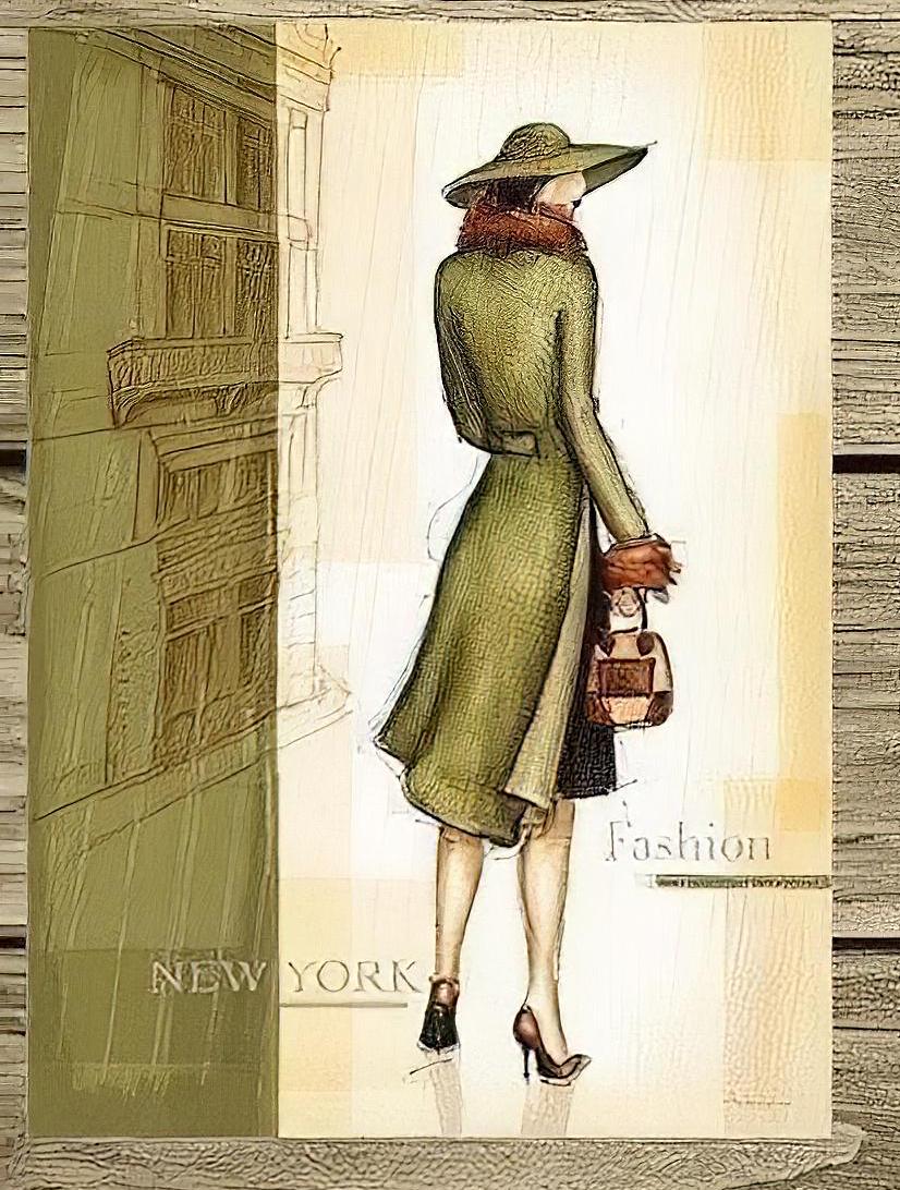 Fashion - New Yorker - Londoner - Decorative Decoupage Paper - for Furniture - Large Size Options