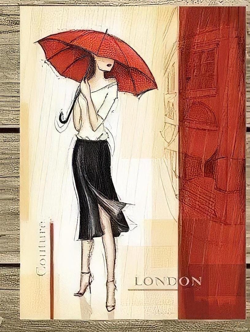 Fashion - New Yorker - Londoner - Decorative Decoupage Paper - for Furniture - Large Size Options