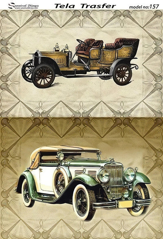 Vintage Car - Rolls Royce - Decorative Decoupage Paper - for Furniture - Large Size Options