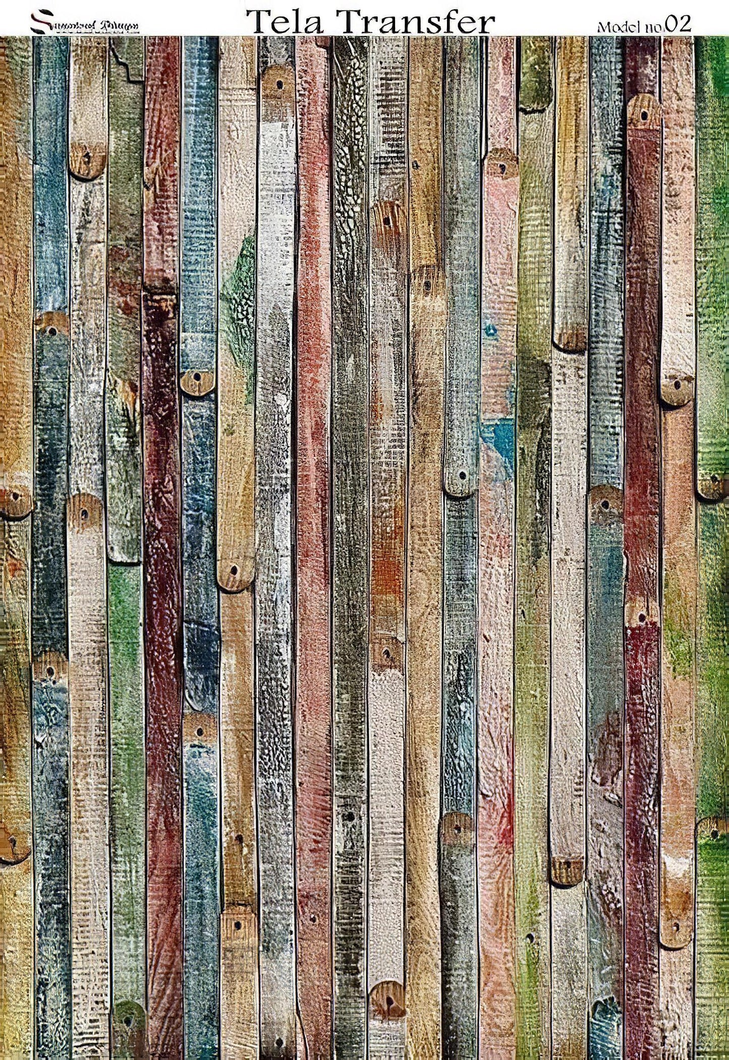 Weathered Wood Pattern - Decorative Decoupage Paper - for Furniture - Large Size Options [Colorful]