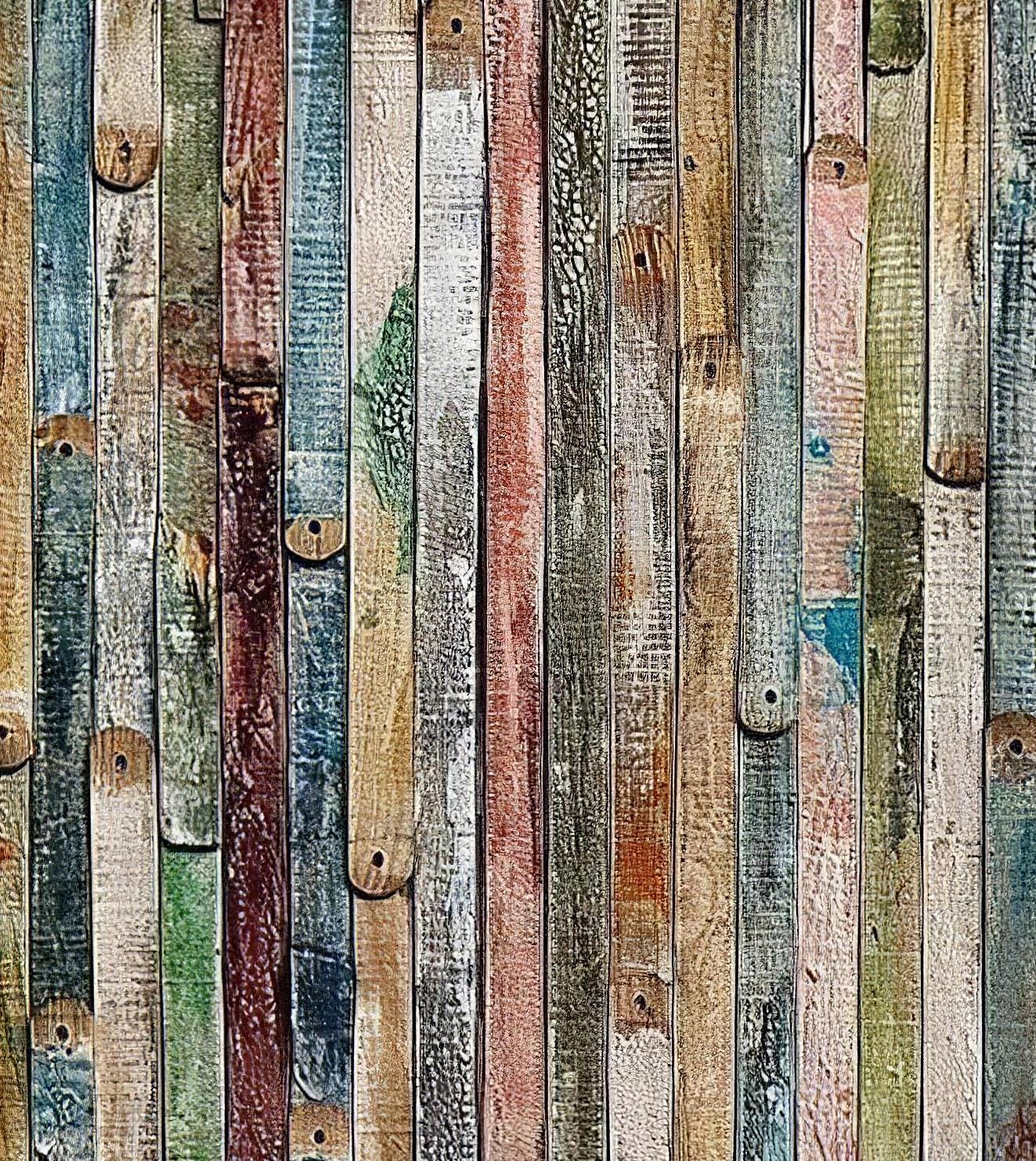 Weathered Wood Pattern - Decorative Decoupage Paper - for Furniture - Large Size Options [Colorful]