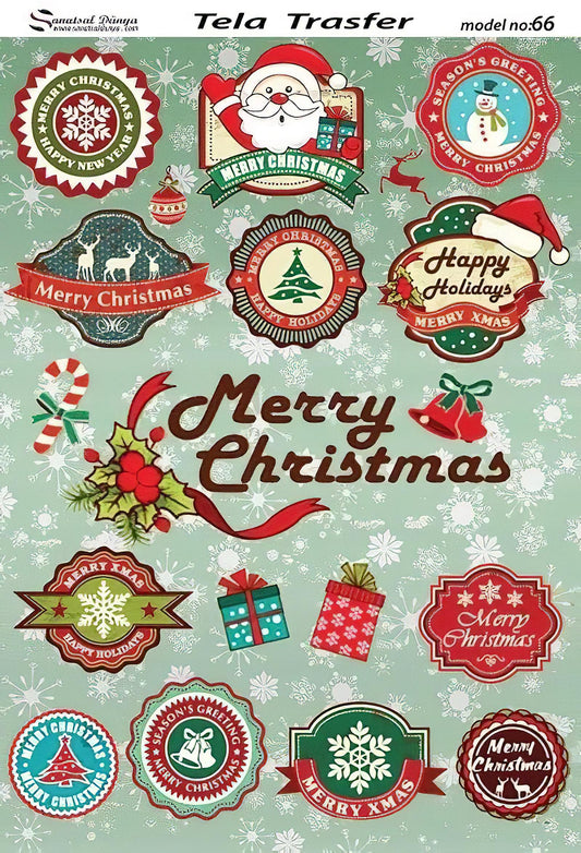Christmas Pattern - Decorative Decoupage Paper - for Furniture - Big Size Options [ Green Red Brown ]