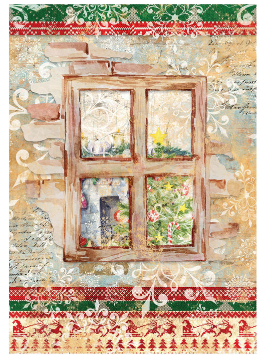 window decoupage paper
