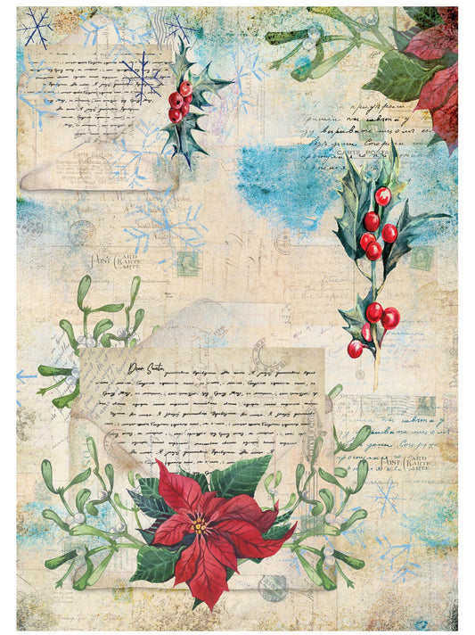 Christmas Collection - Large Decoupage Paper - 6 Size Options - Vintage Decoupage