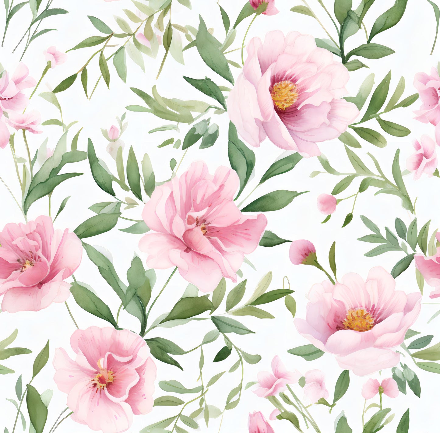 Decoupage Paper - Repeating Pattern - 6 Size Options - Pastel Pink Watercolor