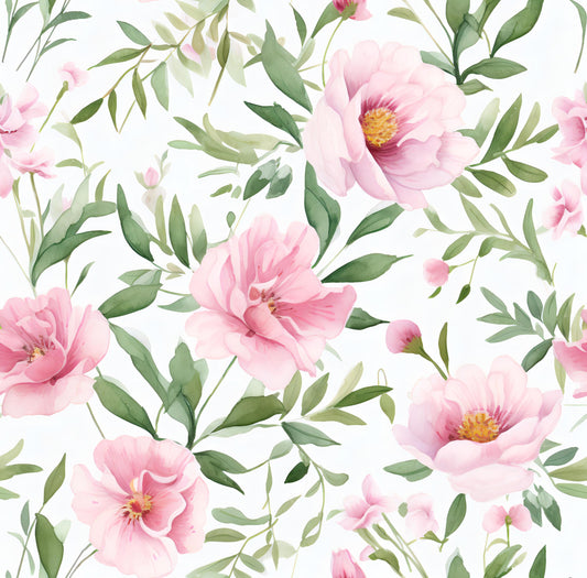 Decoupage Paper - Repeating Pattern - 6 Size Options - Pastel Pink Watercolor