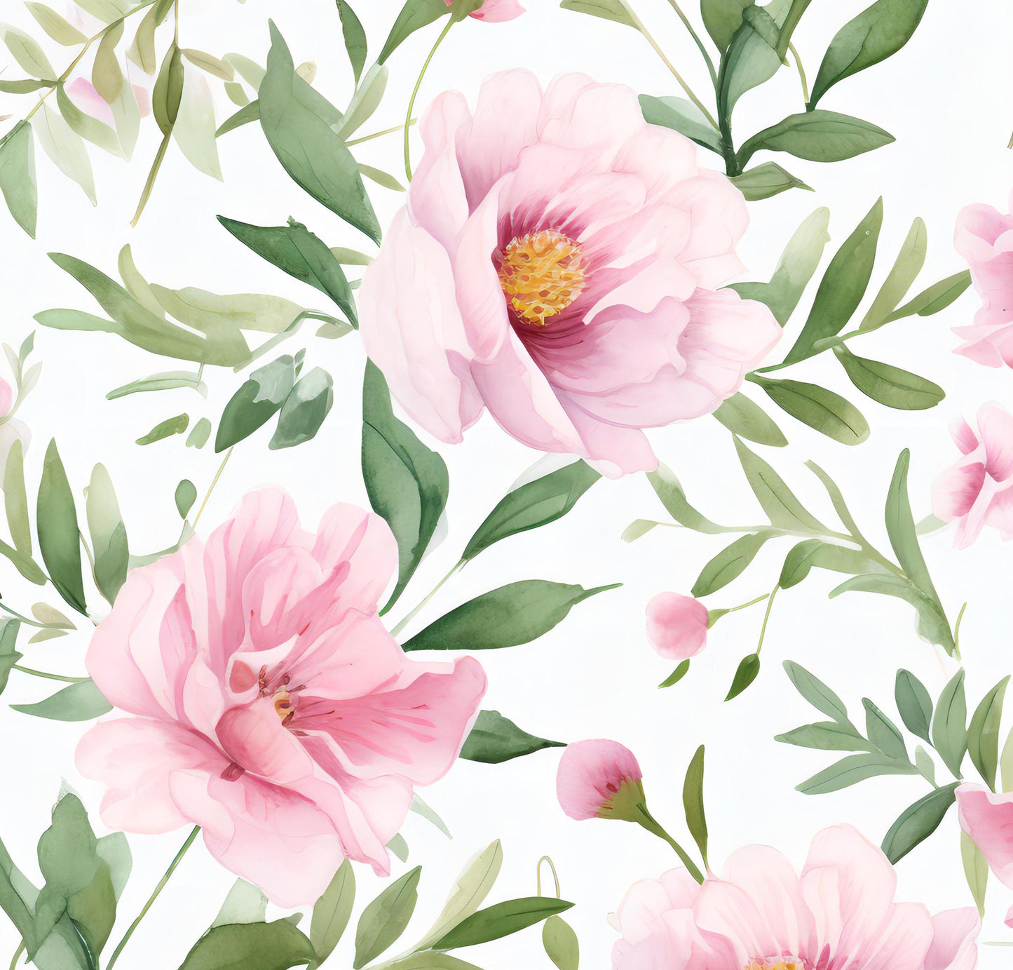 Decoupage Paper - Repeating Pattern - 6 Size Options - Pastel Pink Watercolor