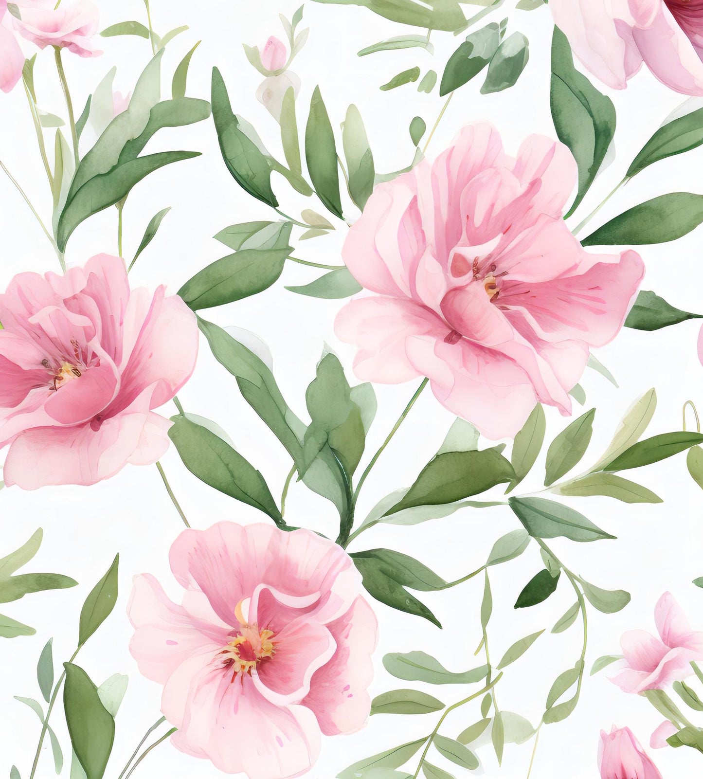 Decoupage Paper - Repeating Pattern - 6 Size Options - Pastel Pink Watercolor